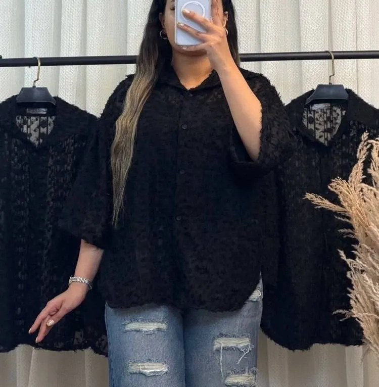 شومیز شیشه‌ای پر